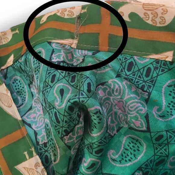 Silky Satin Reversible Layer Tiered Wrap Multi Pattern Boho Festival Tie Skirt - Picture 11 of 11